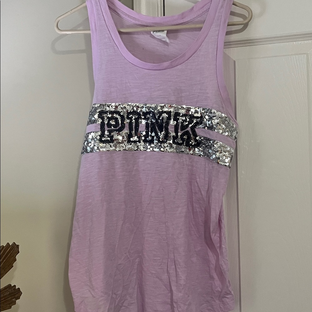 PINK Victoria's Secret Lavender Tank bling y2k